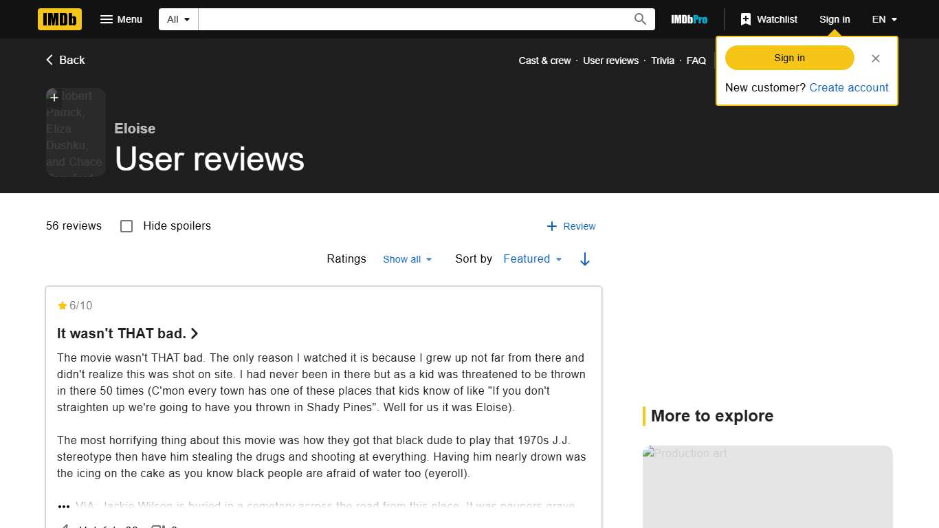 Eloise (2016) - User reviews - IMDb